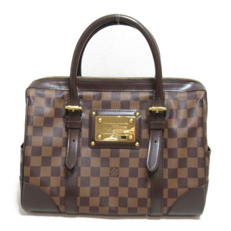 lv n52000|LOUIS VUITTON Berkley handbag Brown Damier PVC coated .